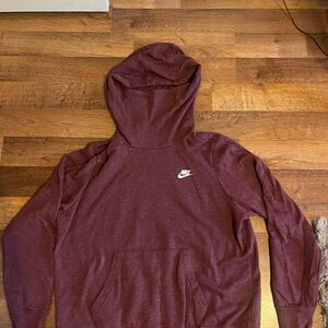 Nike Burgundy Hoodie with Logo